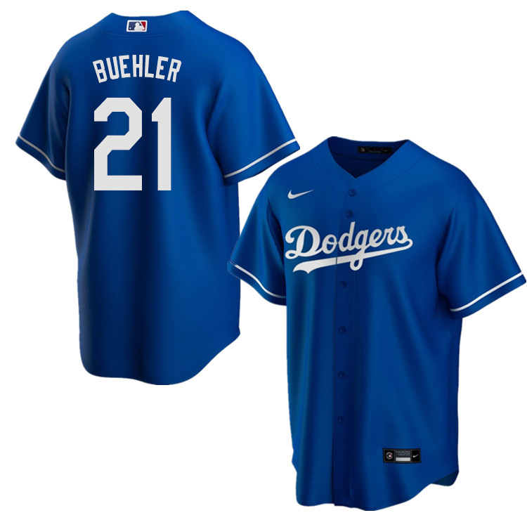 Nike Men #21 Walker Buehler Los Angeles Dodgers Baseball Jerseys Sale-Blue